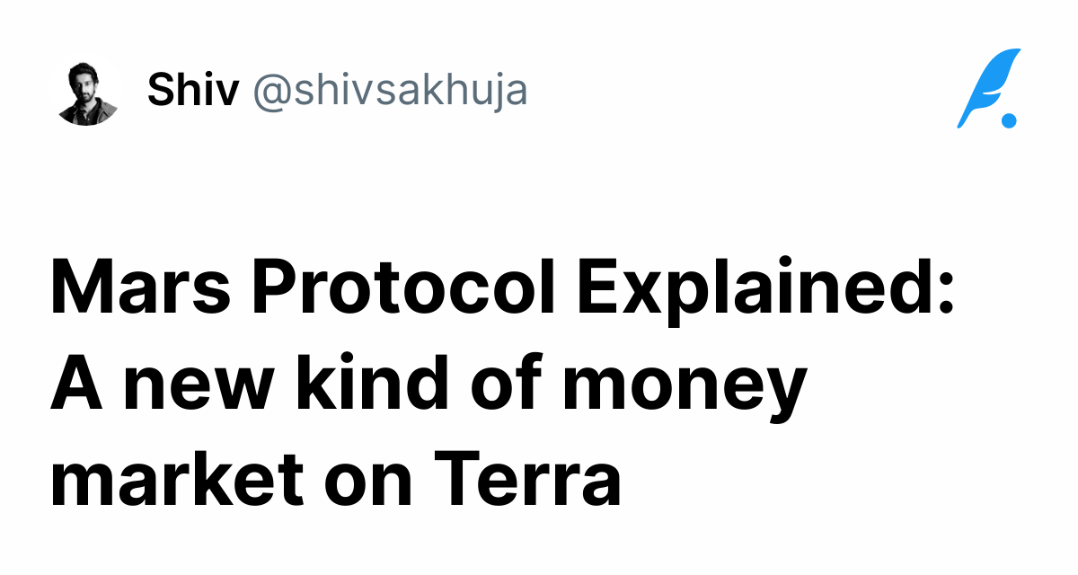 Mars Protocol Explained: A new kind of money market on Terra | shivsak